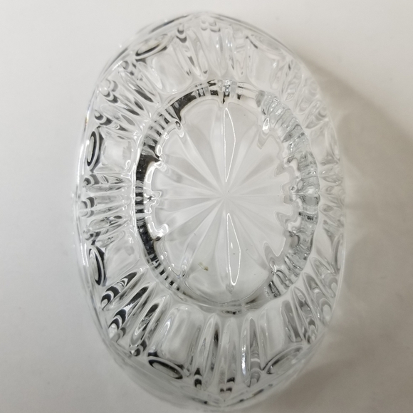 Crystal Clear Industries Handcut‎ 24% Lead Crystal Frosted Etched 8" Oval Bowl - Picture 4 of 9